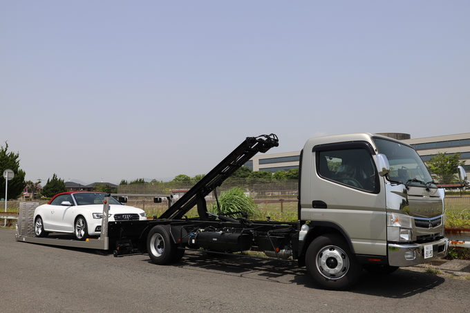 キャンター　積載車　フルフラットローダー画像